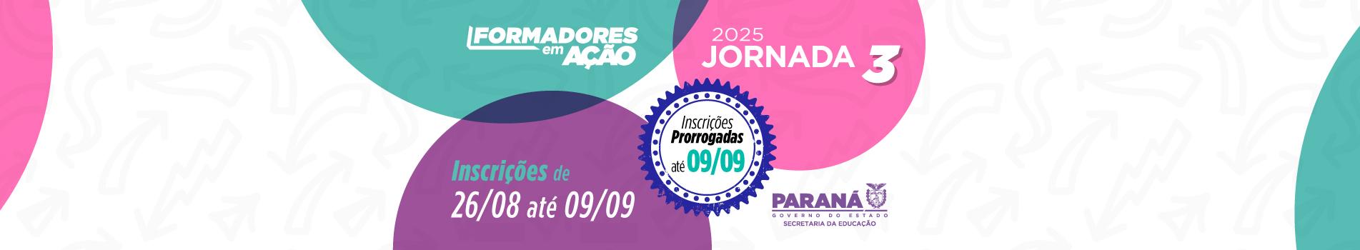 Formadores em Ação Jornada 3 - Inscrições prorrogadas