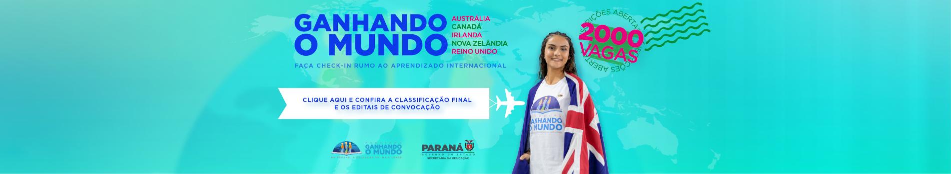 Banner Ganhando o Mundo 2025